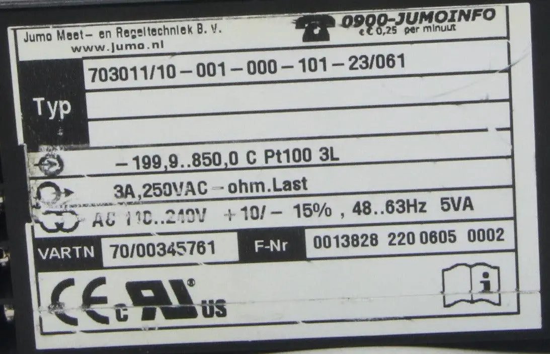 Jumo dTRON 16.1 Compact Microprocessor Controller