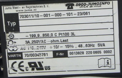 Jumo dTRON 16.1 Compact Microprocessor Controller