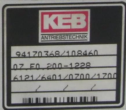 KEB Antriebestechnik Combivert 07.F0.200-1228 Frequency Converter