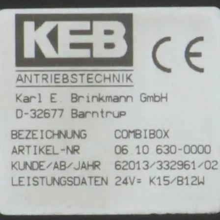 KEB Antriebstechnik COMBIBOX 06.10.630-0000 Clutch Brake