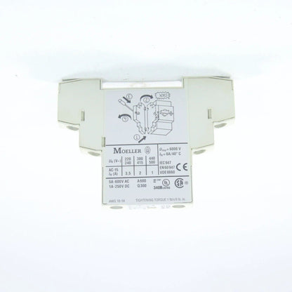 KLOCKNER MOELLER NHI12 PKZ0 AUXILIARY CONTACT