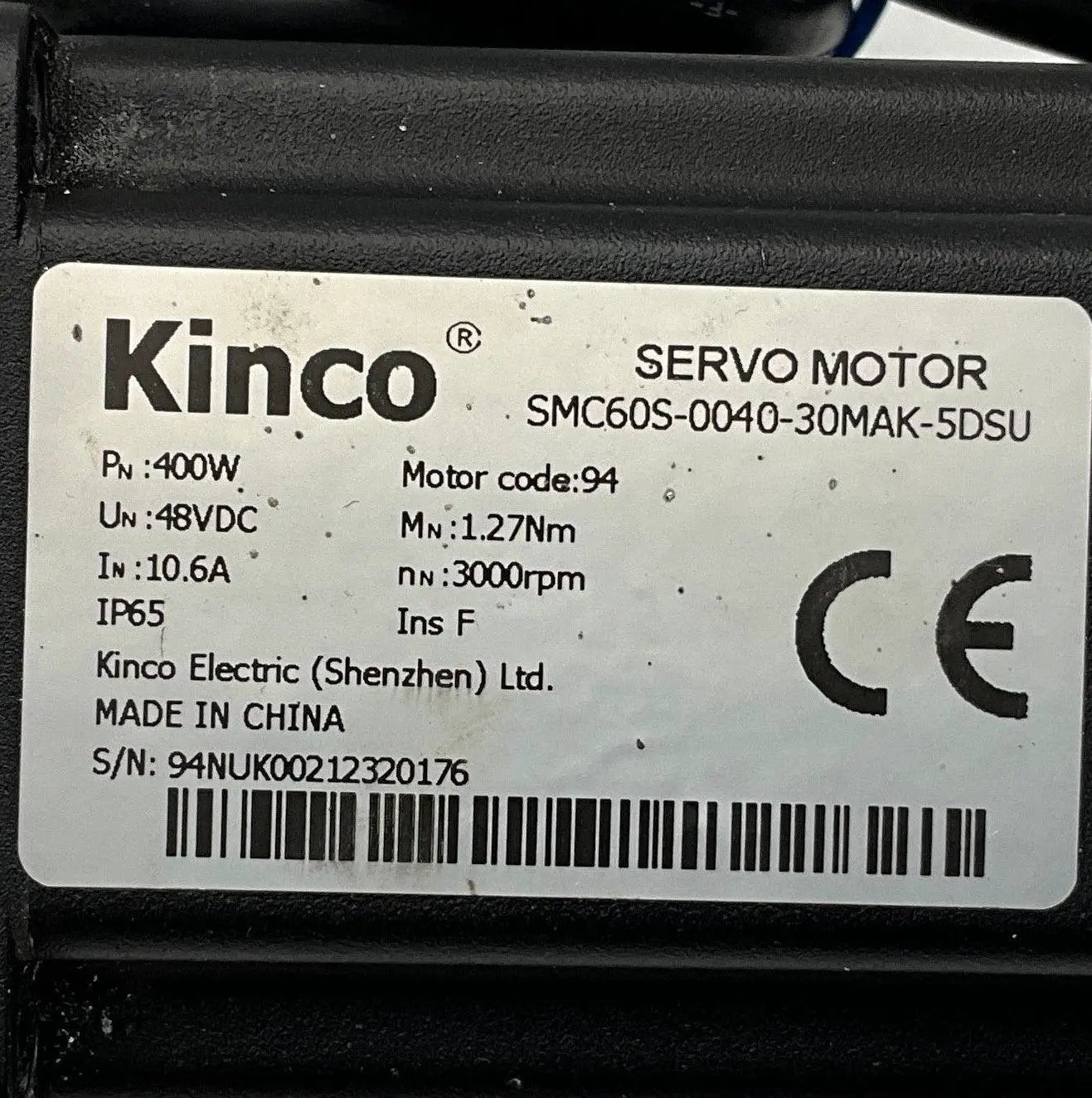 Kinco SMC60S-0040-30MAK-5DSU AC Servo Motor