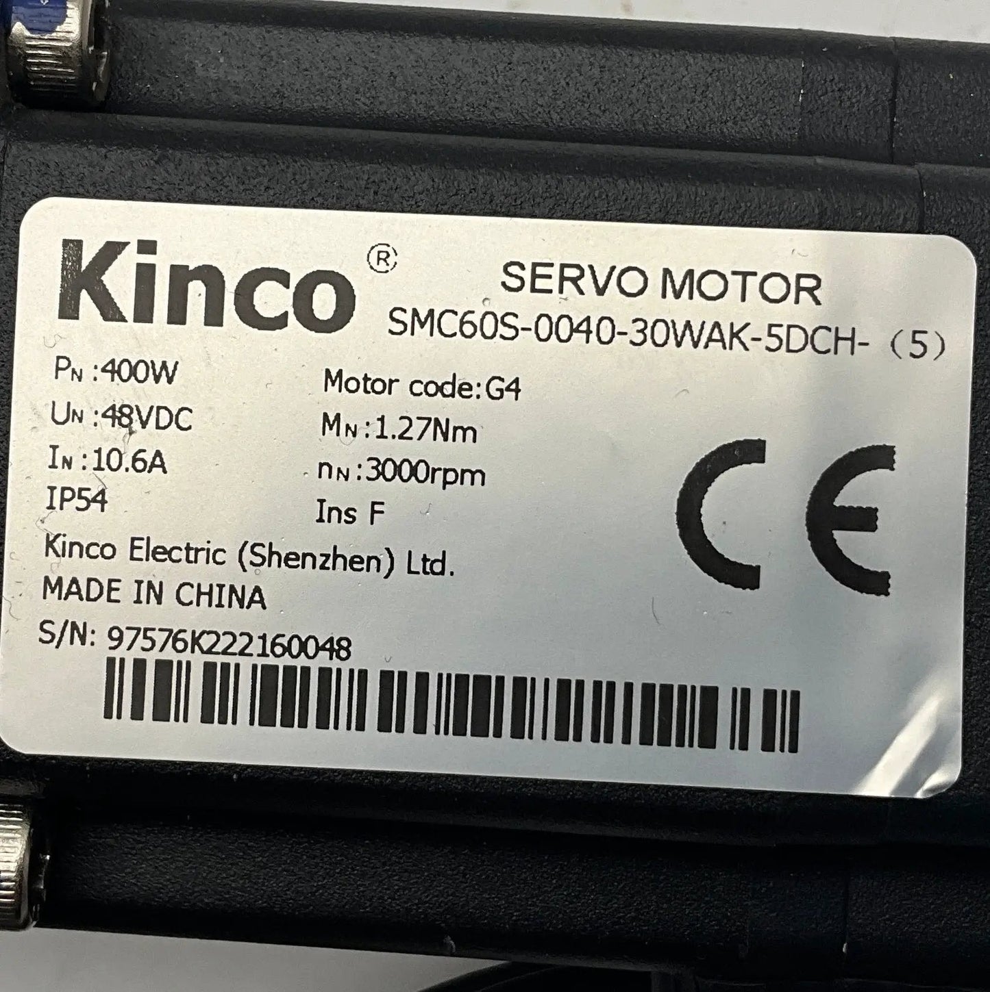 Kinco SMC60S-0040-30WAK-5DCH-(5) AC Servo Motor with Planetary Gearbox