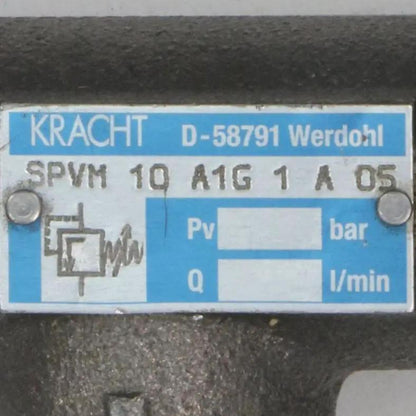 Kracht SPVM 10 A1G 1 A 05 Pressure Relief Valve