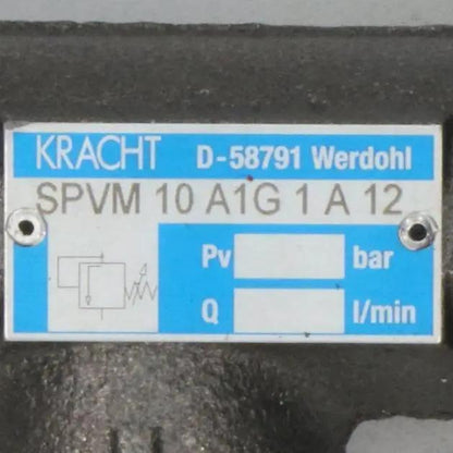 Kracht SPVM 10 A1G 1 A 12 Pressure Relief Valve