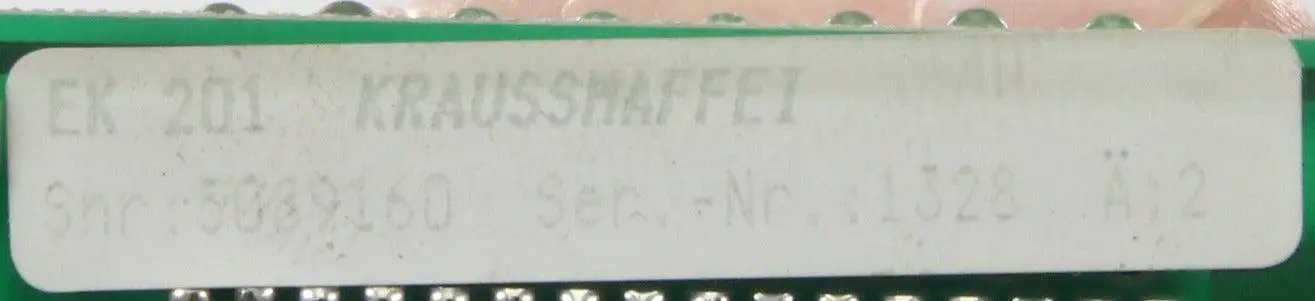Krauss Maffei EK 201 Plug In Board