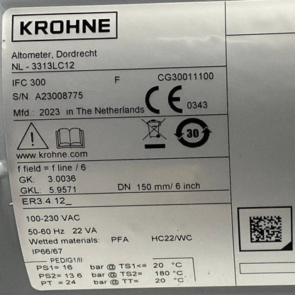 Krohne IFC 300 F Electromagnetic Flow Signal Converter