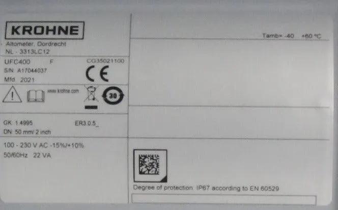 Krohne UFC 400 Ultrasonic Signal Converter