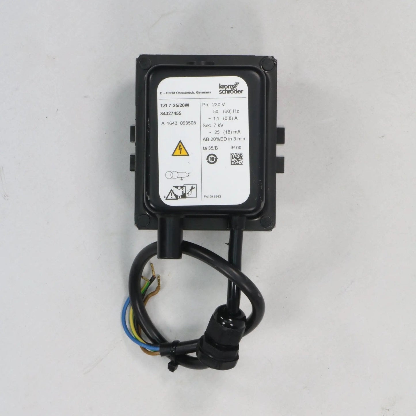Krom Schroder TZI 7-25/20W Ignition Transformer