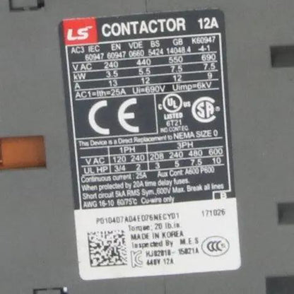 LS Electric MC-12b Magnetic Contactor