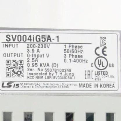 LS Electric SV004iG5A-1 AC Variable Frequency Drive