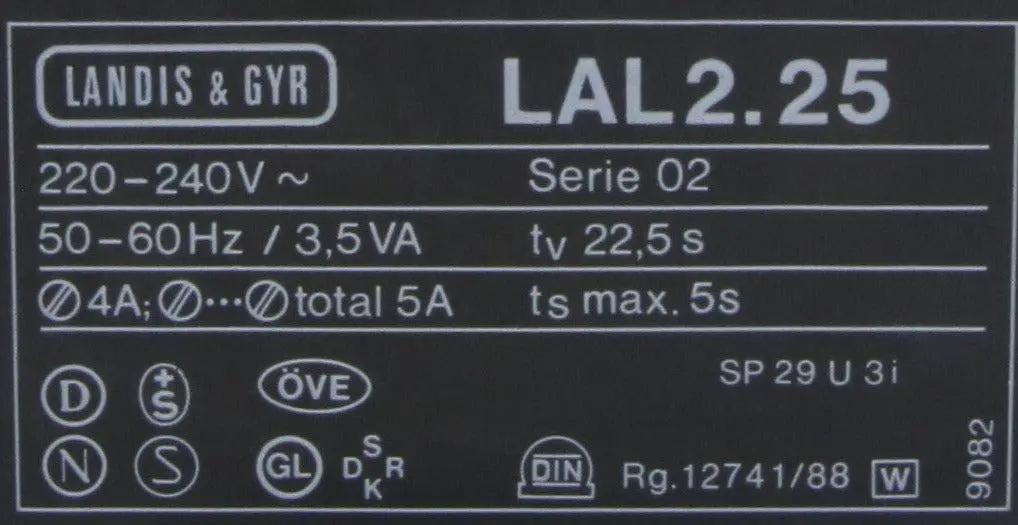 Landis & Gyr Oil Burner Controller LAL2.25