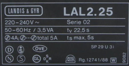 Landis & Gyr Oil Burner Controller LAL2.25