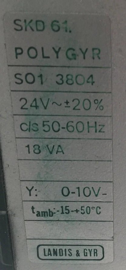 Landis & Gyr SKD61 Electrohydraulic Actuator