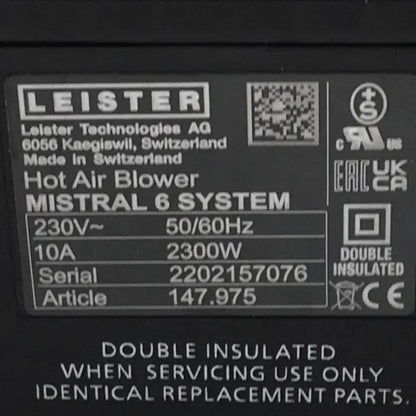 Leister 147 975 Mistral 6 Hot Air Blower