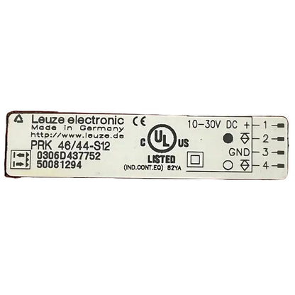 Leuze Electronic PRK 46/44-S12 Polarised Reflector Photocell