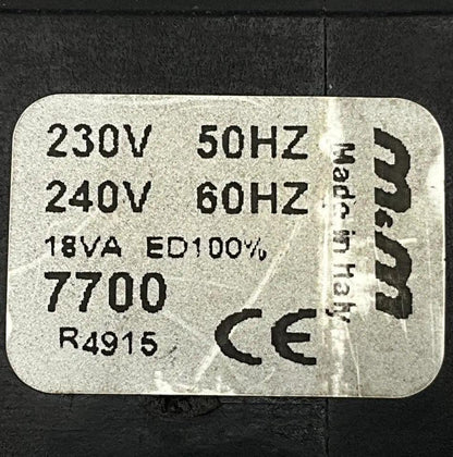 M & M International 7700 Solenoid Coil - 230/240 V AC