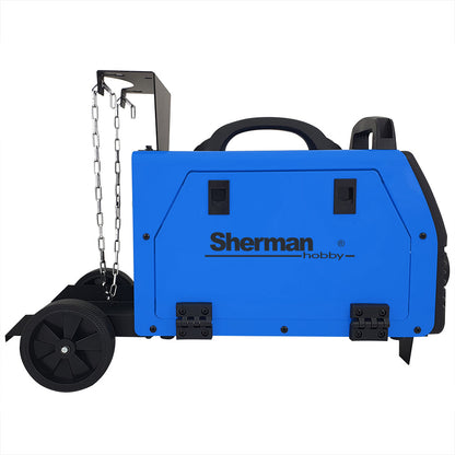 Sherman MIG 200 SMART inverter lasapparaat met wielen en flessenplateau
