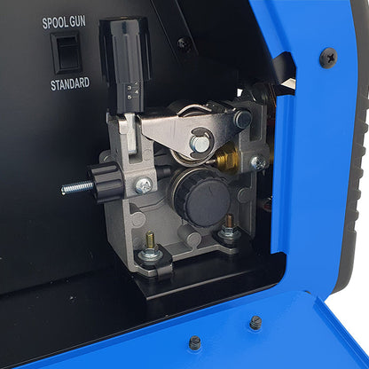 Sherman MIG 200 SMART inverter lasapparaat met wielen en flessenplateau