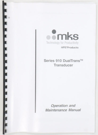 MKS Series 910 DualTrans Transducer
