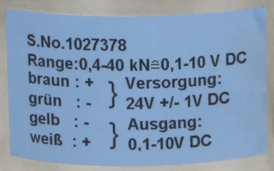 MWT Force Measuring Ring/Load Cell Type 1027 - 1027378