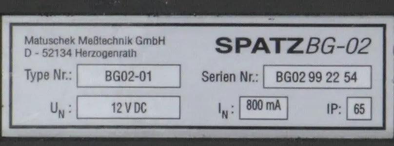 Matuschek Spatz BG02-01 Welding Control Device