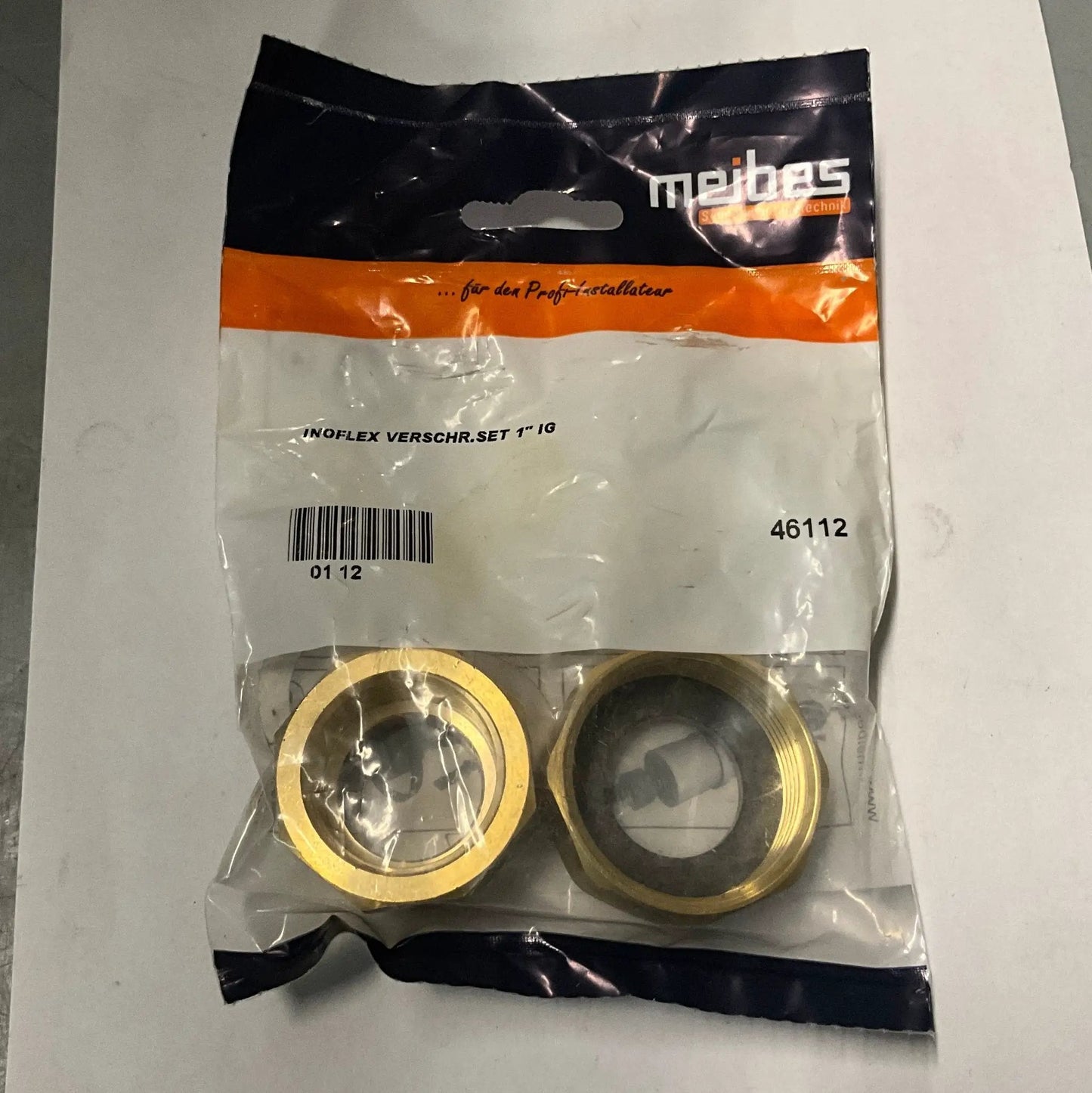 Meibes Inoflex 1” Brass Screw Connection Set 46112