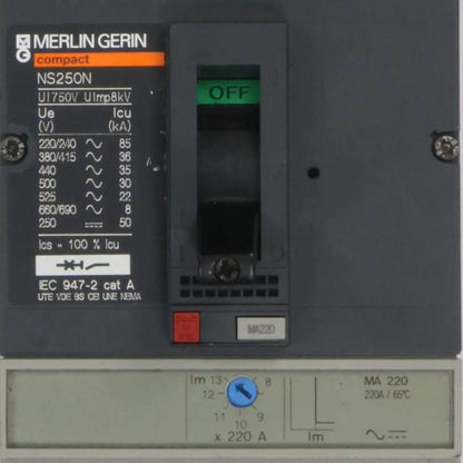 Merlin Gerin Compact NS250N Circuit Breaker MA220