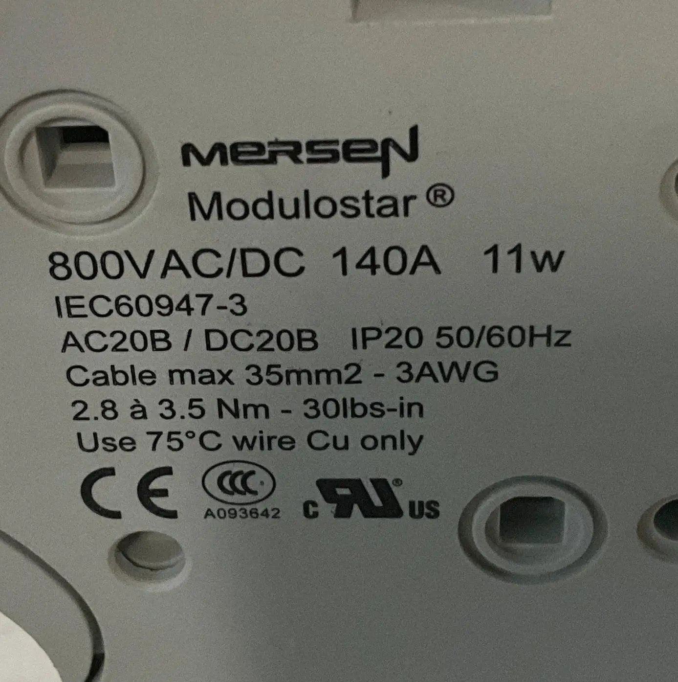 Mersen Modulostar R227600 Modular Fuse Holder