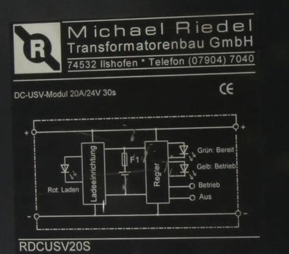 Michael Riedel RDCUSV20S Transformer