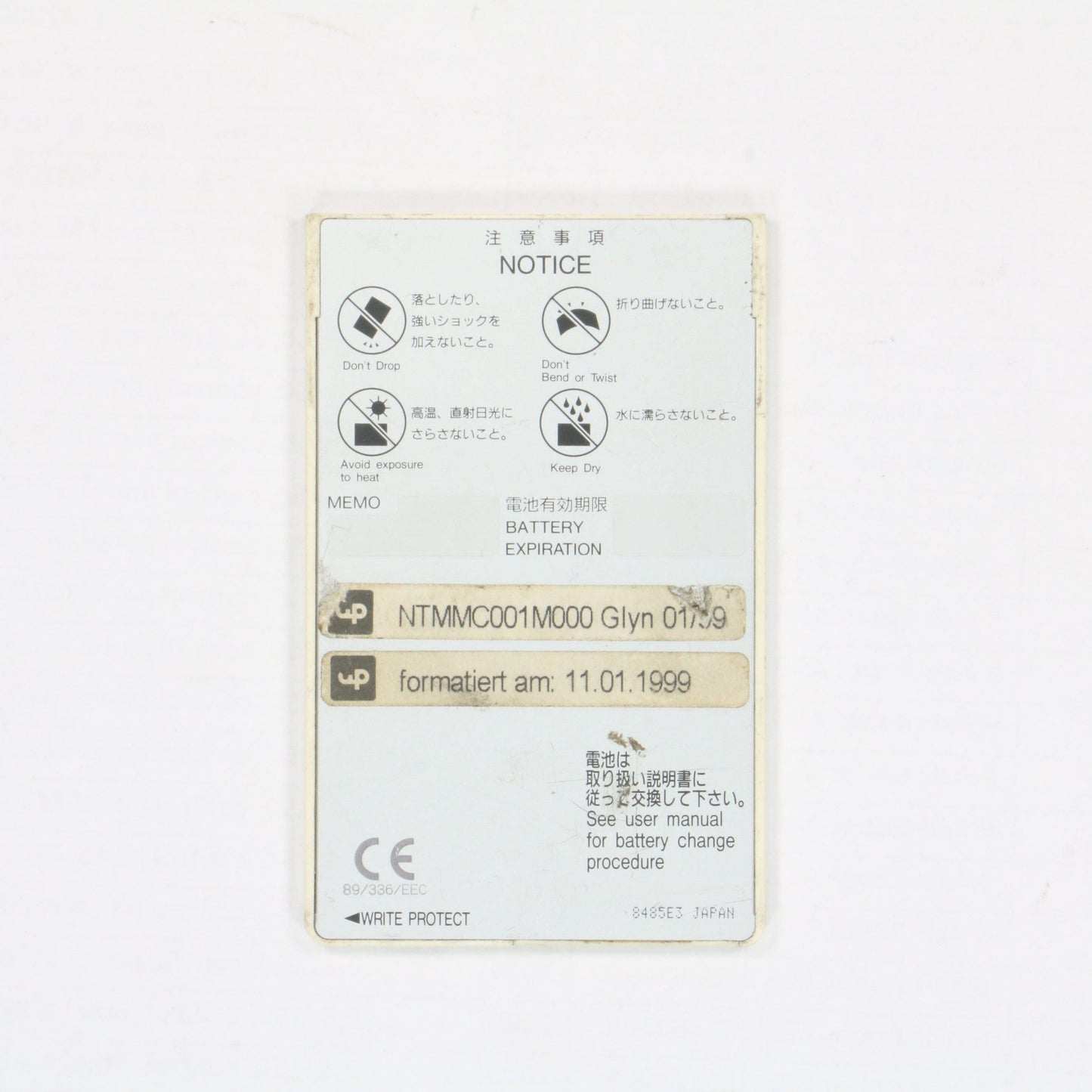 Mitsubishi Melcard 1MB MF31M1-LCDAT01 SRAM CARD