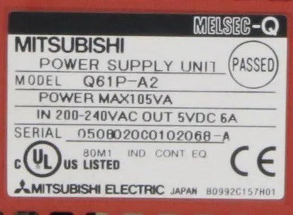 Mitsubishi Melsec Power Supply Unit Q61P-A2