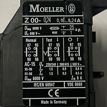Moeller Z00-0,24 Motor Overload Relay