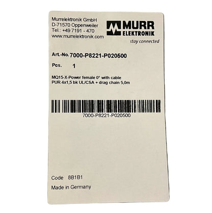 Murr Elektronik 7000-P8821-P020500 Connector Cable