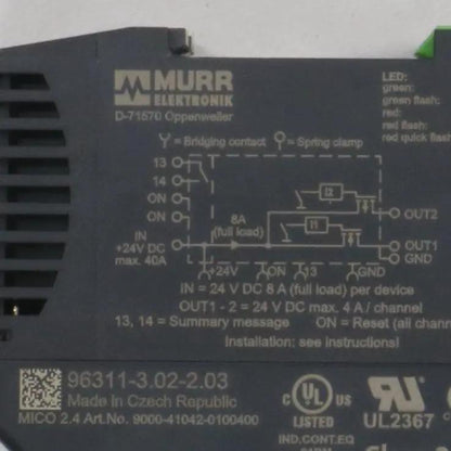 Murr Elektronik 9000-41042-0100400 Mico 2.4 Circuit Breaker