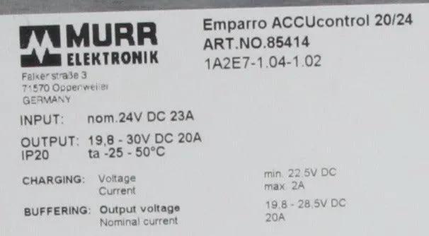 Murr Elektronik Emparro 85414 ACCUcontrol UPS Module