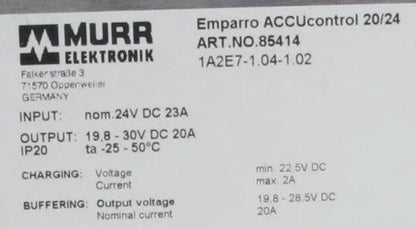 Murr Elektronik Emparro 85414 ACCUcontrol UPS Module