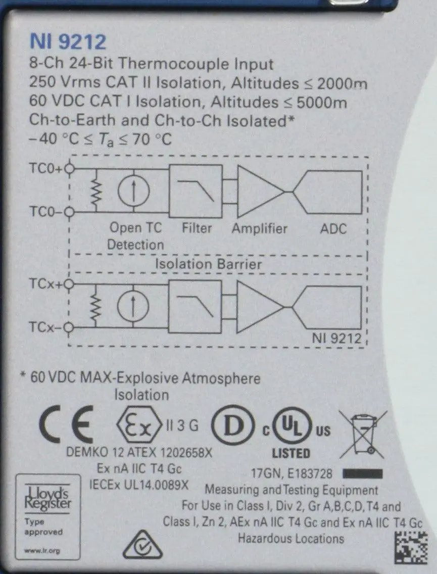 National Instruments Corporation NI 9212 with Mini TC