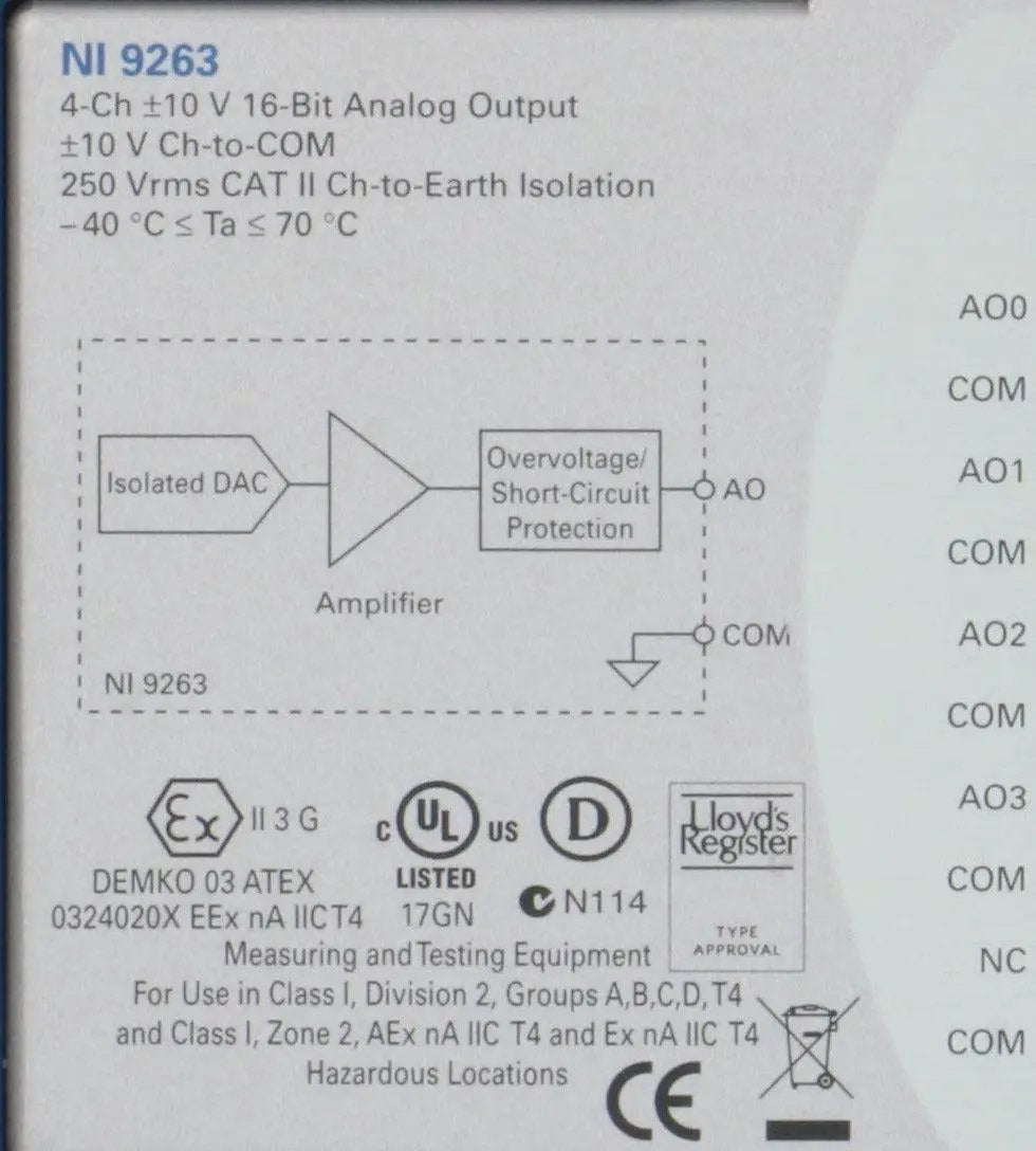National Instruments Corporation NI 9263 Output Module