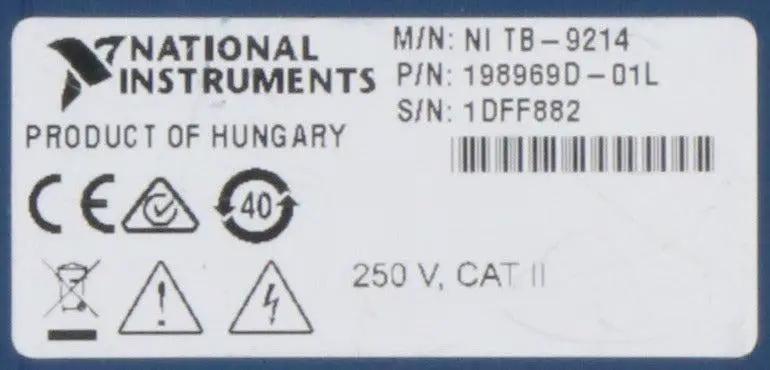 National Instruments Corporation NI TB-9214 Terminal Connector