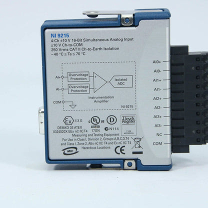 National Instruments NI-9215 cDAQ Simultaneous Analog Input Module