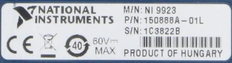 National Instruments NI 9923 Terminal Connector