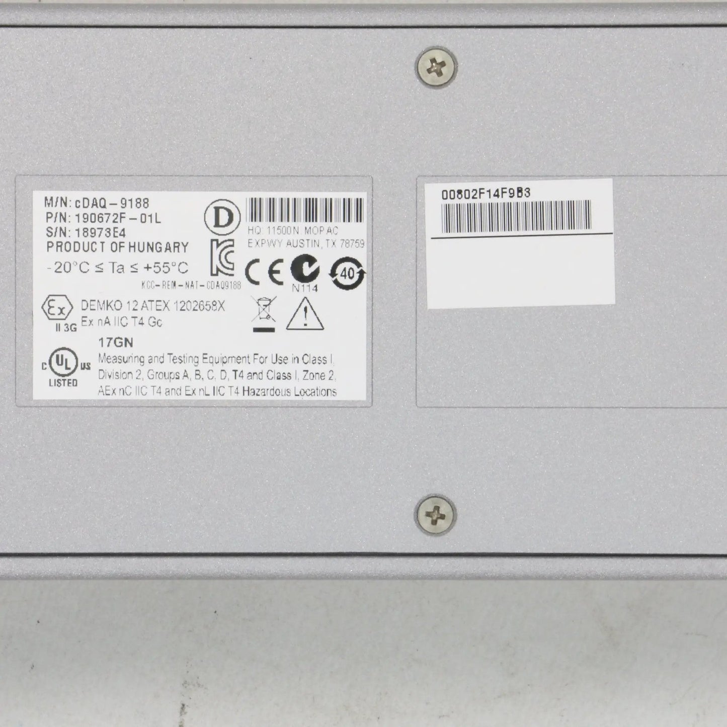 National Instruments cDAQ‑9188 Chassis