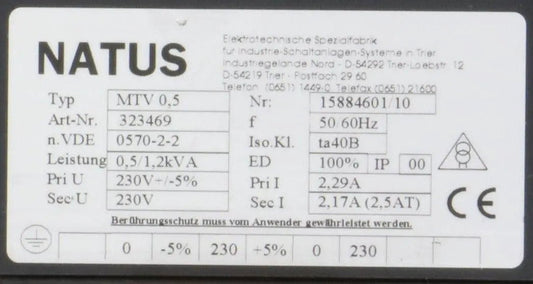 Natus MTV 0.5 Transformer