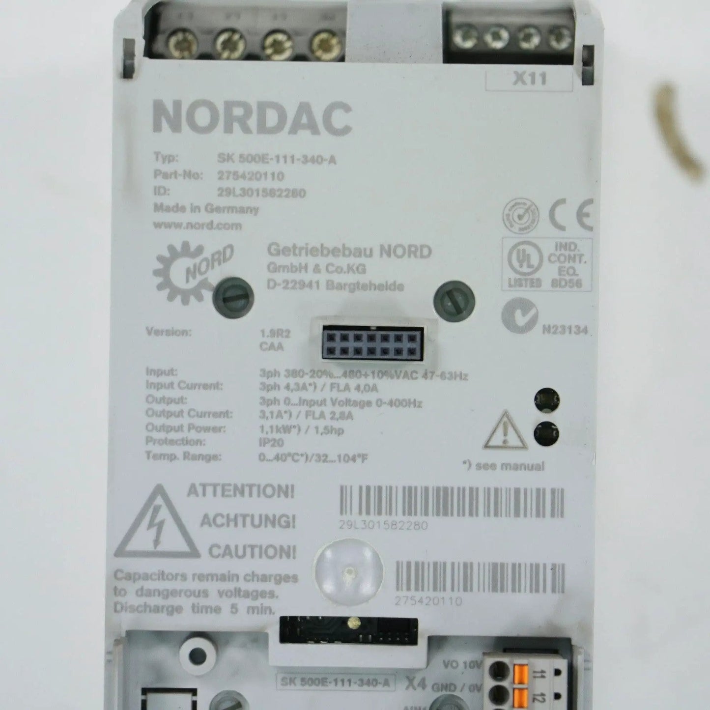 Nordac Profibus SK500E-111-340-A Frequency Converter