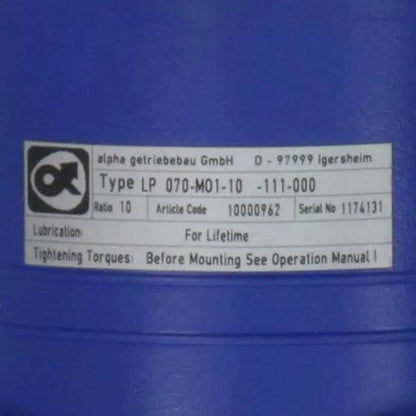 Omron R88M W20030H S1 D Servo Gearmotor
