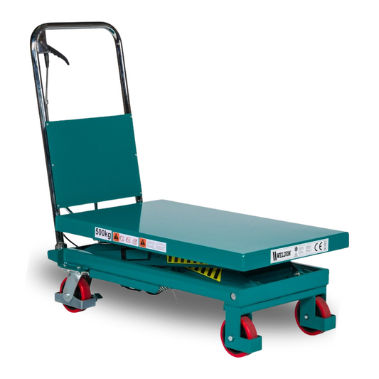 Manueel verrijdbare heftafel 1000KG
