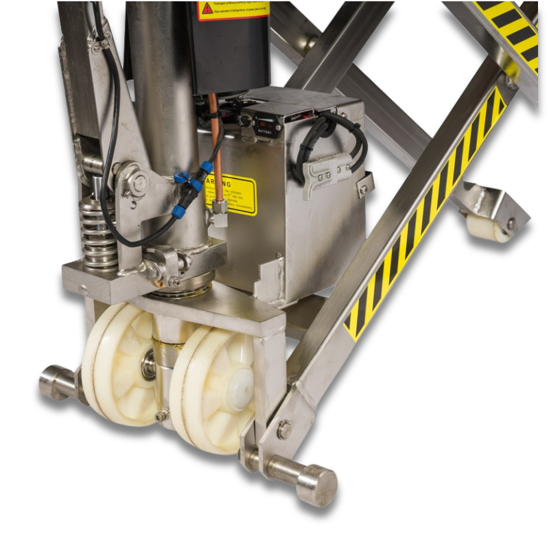Schaarpalletwagen RVS304 - semi-elektrisch - 1000KG
