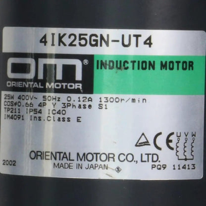 Oriental Motor 4IK25GN UT4 Induction Motor