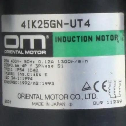 Oriental Motor 4IK25GN UT4 Induction Motor with 4GN7 5K Gear Head